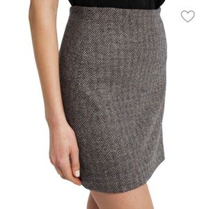 THEORY Abbot Herringbone Mini Skirt